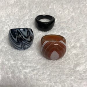 Cute plastic fashion rings
